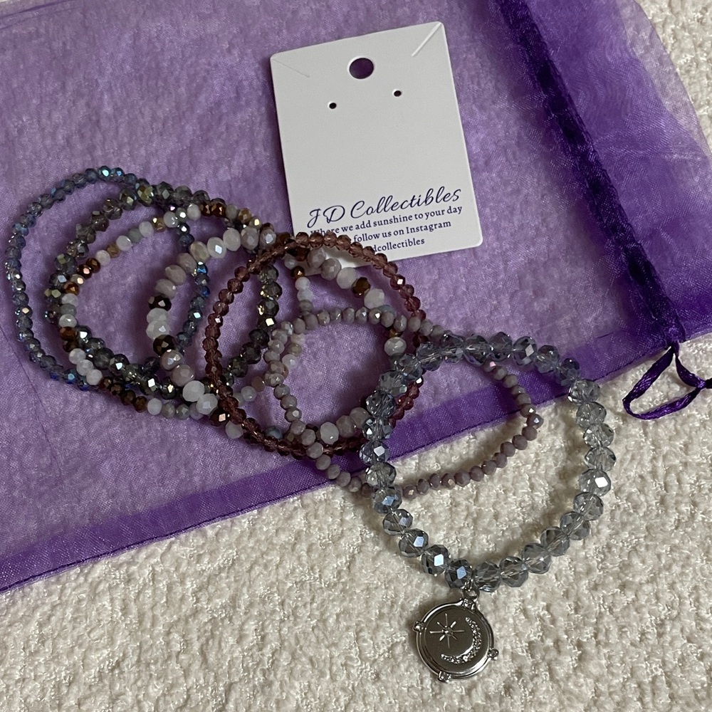 JD Collectibles Multi-Color Beaded Bracelet Stack Set
